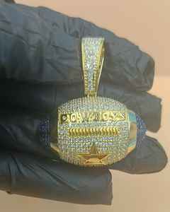 Collar con Colgante de Letra Personalizado de Moda Hip Hop para Hombre, con Moissanita VVS, Plata 925, Estilo Iced Out, Hecho a Medida - Product Image 1