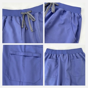 Wholesale Custom Nursing <b>Scrubs</b> <b>Set</b> Unisex Medical Uniform V Neck Spandex Nurse Jogger <b>Scrub</b> <b>Set</b> for Men Women Hospital Wear - Product Image 4