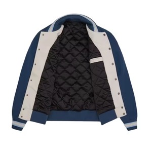 Blouson Bomber Sportif H-line Miami Cosplay Letterman Varsity avec Broderie Léopard Camouflage et Fermeture Éclair, Logo B, Hiver Formel - Product Image 2