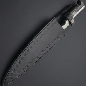 Cuchillo de Chef Jexmoo Personalizado Hecho a Mano con Hoja de Acero de Damasco de 8 Pulgadas, Mango Elegante y Funda de Cuero - Regalo para Chef - Product Image 4
