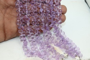 Cuentas de amatista rosa de grado AAA en forma de gota de 6-8 mm, 8 pulgadas, piedra preciosa natural para la fabricación de joyas a precio de mayorista. - Product Image 4