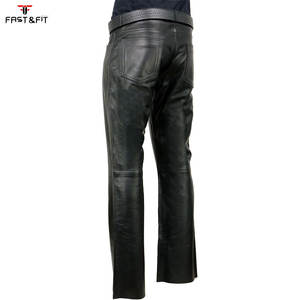 กางเกงหนังทรงบานสำหรับผู้ชายไซส์ใหญ่ สไตล์ลำลองสำหรับฤดูใบไม้ร่วง ระบายอากาศได้ดี กันน้ำ พร้อมโลโก้แบบกำหนดเอง - Product Image 2