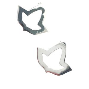 Boucles d'oreilles clous en argent motif feuille de lierre ouverte pour femme, design botanique élégant, bijoux de mode minimalistes, clous délicats, vente en gros - Product Image 5