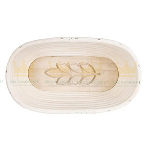 Kitchenware Oval Rattan Bread Proofing <b>Basket</b> with Wood Bottom for Baking Tool Mould Ready to Export - Product Image 5