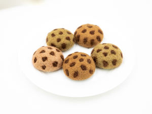 Juego de Galletas de Chocolate con Chispas de Fieltro, Juguete de Comida de Imitación, Juguete Educativo Imaginativo, Decoración para Fiesta de Té, Venta al por Mayor - Product Image 4