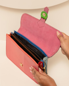 กระเป๋าสะพายพาดลำตัวหนังรีไซเคิลมีหลายสีใหม่จากตะวันตกกระเป๋าถือผู้หญิงมีสไตล์ที่เป็นเอกลักษณ์กระเป๋าสะพายไหล่หลากสี - Product Image 6