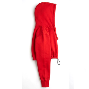 Vente en gros : Meilleurs sweats à capuche pour femmes, modèle court rouge zippé, à manches longues, en polaire unie - Product Image 3