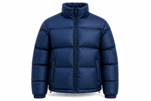 Custom Men's Puffer Jacket <b>Winter</b> Warm <b>Quilted</b> Polyester Jacket Lightweight Water-Resistant Zip-Up Bubble Jacket OEM Streetwear - Product Image 2