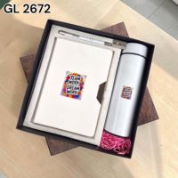 Coffret Cadeau d'Entreprise 3-en-1 Olivia GL 2672 : Carnet, Stylo et Gobelet en Acier Inoxydable – Cadeau d'Accueil Personnalisé pour Employés et Affaires