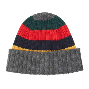 Unisex Color Blocking Knit Beanie <b>Hat</b> 100% Acrylic Casual Winter <b>Cap</b> Adult Size 56-58CM Hand Knitted Contrast Color - Product Image 5