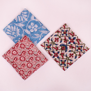 Pañuelo Cuadrado Étnico de Algodón con Estampado a Bloques, Accesorio de Verano, Suave para la Piel, Unisex, para Cubrir la Cara - Product Image 4
