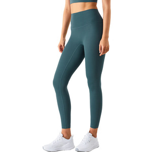 Leggings de yoga pour femmes, design personnalisé, spandex/polyester, extensibles dans quatre directions, antibactériens, avec cordon de serrage, pour l'entraînement - Product Image 5