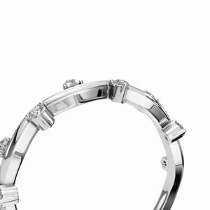 18K White <b>Gold</b> Lab Grown Diamond Classic Cluster Stackable <b>Ring</b> <b>Set</b> Round Brilliant Cut IGI Certified Women's Luxury Gift - Product Image 3