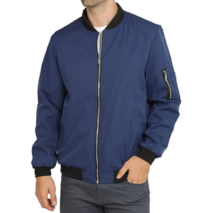Chaqueta Bomber para Hombre, Largo Regular, Ligera, con Bolsillos, Resistente al Viento, Cuello Alto, Casual, para Exteriores, Personalizable, OEM, al por Mayor - Product Image 1