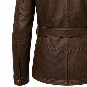 Premium <b>Men's</b> <b>Leather</b> Bomber <b>Jacket</b> Genuine Full Grain <b>Leather</b> Classic Aviator Style Custom Wholesale Fashion Outerwear - Product Image 6