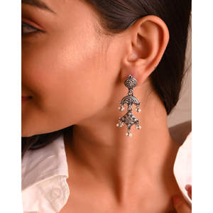 ต่างหูมุก meera jaipur saras - Product Image 2