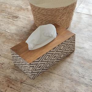 Boîte à mouchoirs en bois imprimée artisanale, décorative, pour boutiques de décoration, vente en gros, étui de rangement - Product Image 4