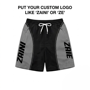 กางเกงขาสั้นลำลองผู้ชาย ZAINI ZI-012 น้ำหนัก 160 กรัม ผลิตจากโพลีเอสเตอร์/ไนลอนคุณภาพพรีเมียม สีดำ แดง ขาว แบบเรียบ มีเชือกผูกเอว ทรงกลาง OEM - Product Image 2