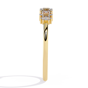 แหวนทองคำแท้ 18K สำหรับผู้หญิง ดีไซน์ Eternity Band ประดับเพชรทรงบาแกตต์ ฝังแบบ Channel Setting ชุบโรเดียม สไตล์คลาสสิก ได้รับการรับรองจาก GIA - Product Image 4