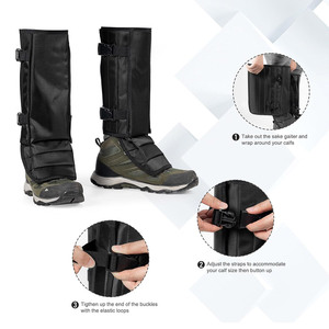 Polainas de Nylon Ajustables e Impermeables al por Mayor |   Protección Duradera para Botas de Nieve |   Equipo para Senderismo, Caza y Escalada al Aire Libre - Product Image 5
