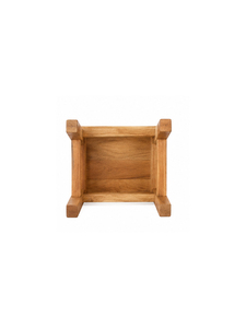 Modern wooden dining stool Faux <b>leather</b> seat stool Minimalist dining room <b>chair</b> Eco friendly wooden stool - Product Image 6