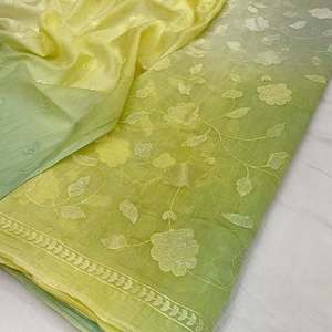 Malty embroidery fabric custom fancy textile fabric net fabric organza fabric for fashion garment wholesale export global supply - Product Image 4