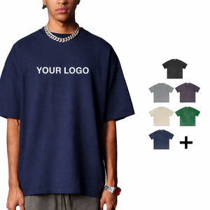 T-shirt unisexe en coton lavé 280 g/m² épais, coupe oversize, style vintage streetwear, épaules tombantes, personnalisable avec logo, fabrication usine - Product Image 1