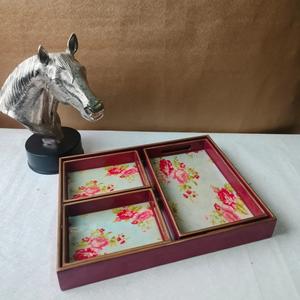 ถาดเสิร์ฟเคลือบอีนาเมล ถาดเคลือบอีนาเมลสำหรับชาและกาแฟ ถาดสไตล์จานเสิร์ฟเคลือบอีนาเมล ถาดเคลือบอีนาเมลขนาดใหญ่ ถาดเคลือบอีนาเมลขนาดเล็ก - Product Image 1