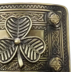 Nueva Hebilla de Cinturón Tradicional Escocesa con Trébol Irlandés, Estilo Antiguo/Celta Escocés, OEM ODM - Product Image 6