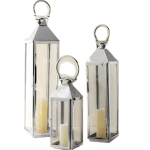 Unique Glass and Metal <b>Lantern</b> With Shiny <b>Silver</b> Finished Metal Candle <b>Lanterns</b> for Outdoor Home Decoration Handmade Customized - Product Image 1