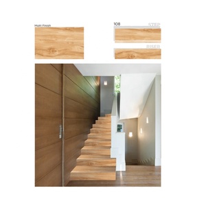 Meilleure vente 900x300mm bonne qualité émaillée antidérapante émaillée numérique porcelaine rectifiée escalier bande de roulement et contremarche fabricant de carreaux - Product Image 4