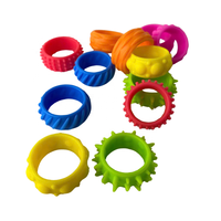 Anneaux sensoriels en silicone colorés sans BPA pour enfants unisexe