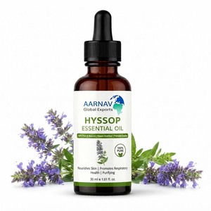 AARNAV Global Exports Bulk Therapeutic Grade 100% Pure Raw Floral Steam Distilled Hyssop <b>Essential</b> <b>Oil</b> for Aromatherapy - Product Image 2