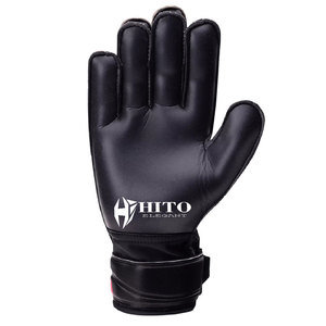 Custom Design Black and Red Latex Emboss Full Finger Soccer Goalkeeper <b>Glove</b> with 4mm German Latex Flat Palm - Product Image 6