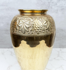 Marvelous Look Metal <b>Vase</b> Antique Golden Finished Tabletop <b>Vase</b> for Home Living Room Decorative Handmade Large Flower <b>Vase</b> - Product Image 5