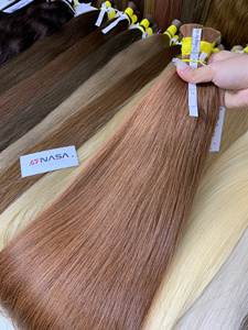 Extensiones de cabello virgen vietnamita súper doble dibujado de alta calidad a granel Color oscuro suave brillante sin caída precio al por mayor - Product Image 4