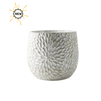 Vase rond en céramique/Pot de fleur en céramique émaillée de couleur Jardinière de fleurs de jardin Meilleure vente du Vietnam Pots de jardin et jardinières