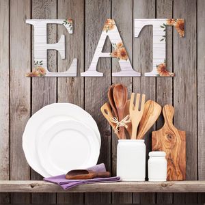 Grandes lettres murales en bois rustiques de 12 pouces, motif tournesol, pour la décoration intérieure, enseignes murales en bois - Product Image 3