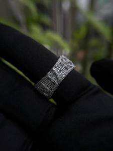 Luxury 925 <b>Sterling</b> <b>Silver</b> Round Brilliant Cut Moissanite Bezel Setting Hip Hop Engagement <b>Ring</b> for Women <b>Men</b> Unisex - Product Image 3