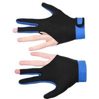 Guanti sportivi da biliardo personalizzati all'ingrosso Pad antiscivolo 3 dita stecca da biliardo guanti da tiro da biliardo per mano sinistra o destra