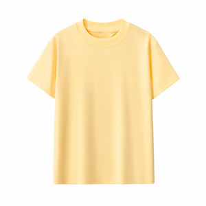 Camiseta de algodón 100% de cuello redondo de color liso para hombre y mujer, de manga corta, para verano, peso pesado 220 - Product Image 3