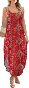 Vestidos Largos Casuales de Verano para Mujer, Vestidos de Tirantes Finos, Estilo Tropical Hawaiano, para Vacaciones, 2026 - Product Image 2