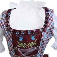 Robe Dirndl Femme Grande Taille Respirante Écologique de Haute Qualité à Taille Naturelle Longueur Genou Été 2025 – Prix Bas de Gros