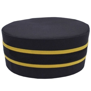 Gorra de coronación universal negra con trenza, insignia masónica, sombrero ceremonial para oficial, gorro tradicional para capítulo del Arco Real - Product Image 5