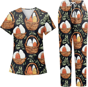 Luxury Anti Wrinkle <b>Scrub</b> <b>Set</b> Clothing Nurses Spa Hospital Uniforms Womens Beauty Salon Spandex <b>Scrubs</b> New Design Joggers Suits - Product Image 1