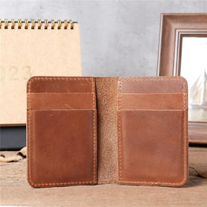 Ya475 Minimal Handmade Slim Cowhide Leather <b>Card</b> <b>Wallet</b> for Men Credit <b>Holder</b> - Product Image 1