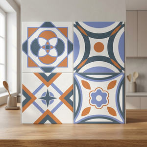 Moroccan Style 400x400 Antique Flower Feature Ceramic Decorative Floor Tiles 40x40cm - Product Image 3