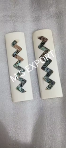 แผ่นลายมุกสำหรับด้ามมีดทำจากกระดูกอูฐสีขาวขัดเงา ดีไซน์แบบเปลือกหอยเป๋าฮื้อ สำหรับงานฝีมือ งาน DIY และการตกแต่ง - Product Image 5