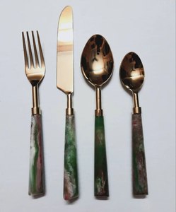 Classic Style <b>Flatware</b> Set 18/8 Stainless Steel With Tortoise Resin Handle Home decor Dinnerware Tableware Cutlery Set - Product Image 6