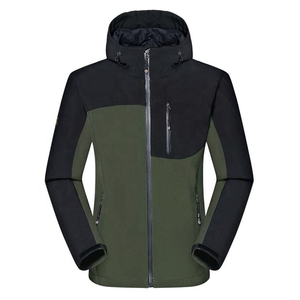 Chaqueta de Softshell con Capucha para Hombre, Impermeable, Cortavientos, Forrada de Forro Polar, para Senderismo y Trekking, Venta al por Mayor, OEM, Personalizada - Product Image 1